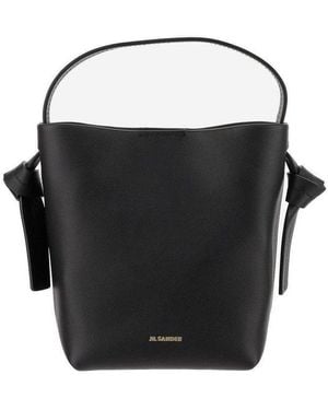 Jil Sander Knot Mini Hobo Bag - Black
