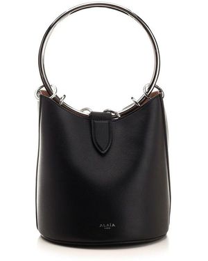 Alaïa Ring Bucket Handbags - Black