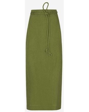 ANDRES OTALORA Mar De Ti Long Skirt - Green