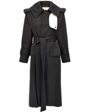 Victoria Beckham Belted Trench Coat - Black