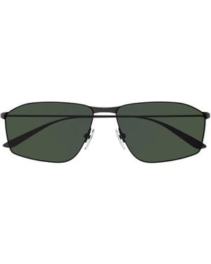 Balenciaga Rectangle-Frame Sunglasses - Green