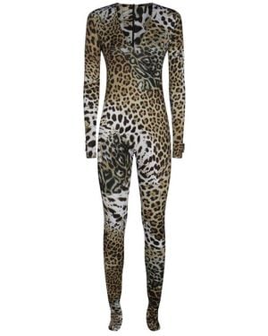 Roberto Cavalli Print Jumpsuit - Black