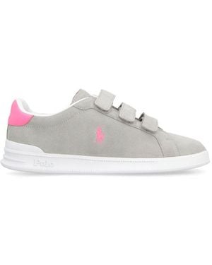 Polo Ralph Lauren Suede Low-Top Trainers - Grey