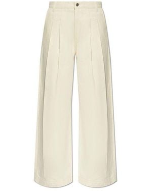 Theory Pleat-Detailed Palazzo Trousers - White