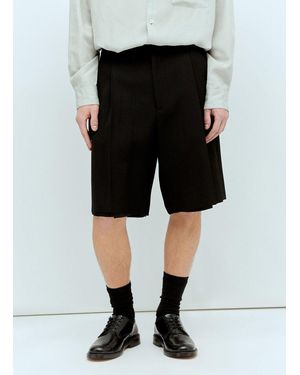 Jil Sander Pleat Detailed Jersey Shorts - Black