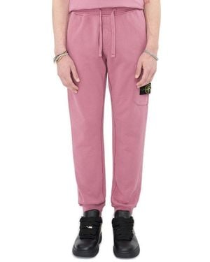 Stone Island Compass Patch Track Trousers - Pink