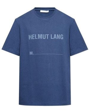 Helmut Lang T-Shirt With Logo - Blue