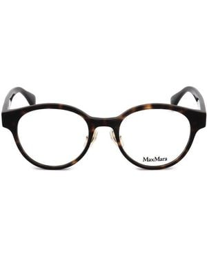 Max Mara Oval Frame Glasses - Black