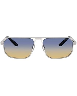 Prada Rectangular Frame Sunglasses - Blue