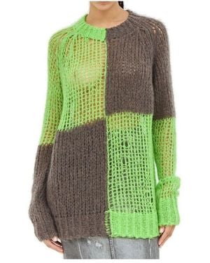Acne Studios Colour-Block Knit Jumper - Green