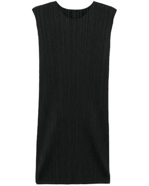 Pleats Please Issey Miyake Plissé Mini Dress - Black