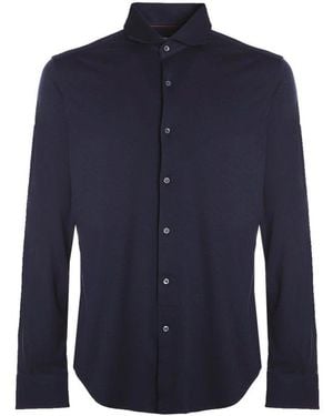 Loro Piana Buttoned Long-Sleeved Shirt - Blue