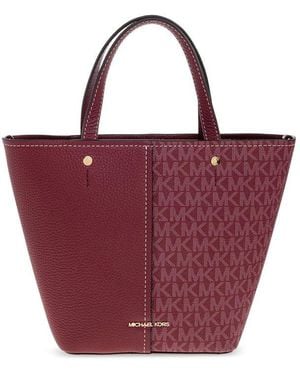 MICHAEL Michael Kors Flora Medium Signature Logo Crossbody Bag - Red