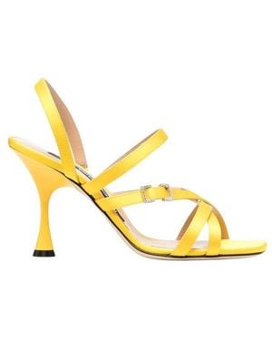 Sergio Rossi Open-Toe Slingback Sandals - Yellow