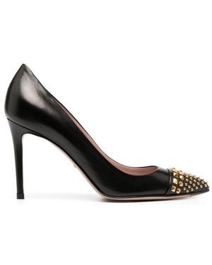 Gucci Studded Pointed Toe Court Shoes - Black