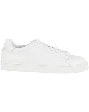 Doucal's Round-Toe Lace-Up Trainers - White