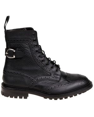 Tricker's Lace-Up Country Boots - Black