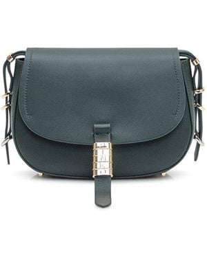 Pinko Saddle Foldover Top Mini Crossbody Bag - Grey