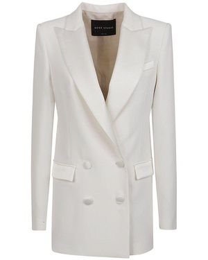 Hebe Studio Double-Breasted Blazer - White