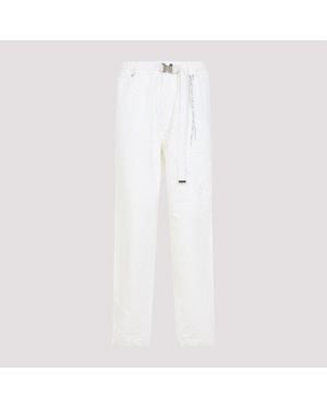 MASTERMIND WORLD Skull Embroidered Trousers - White
