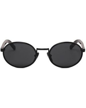 Prada Oval Frame Sunglasses - Black