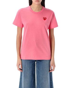 COMME DES GARÇONS PLAY Heart Patch T-Shirt - Pink