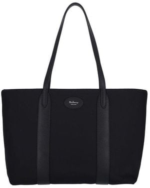 Mulberry Logo Patch Top Handle Bag - Black