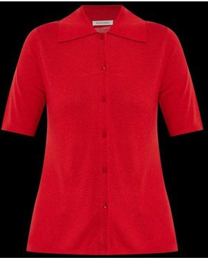 By Malene Birger Dotta Short-Sleeved Cardigan - Red