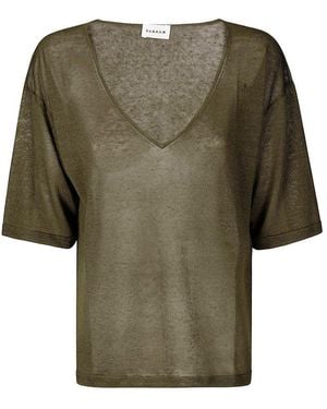 P.A.R.O.S.H. P.A.R.O..H. V-Neck Short-Sleeve T-Shirt - Green