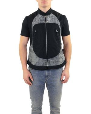 Stone Island Shadow Project Mesh Panelled Zipped Vest - Black