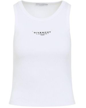 Givenchy Logo Printed Tank Top - White