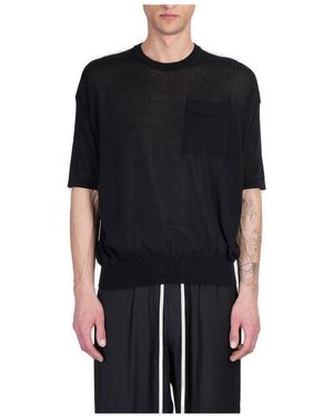 State of Order Pocket-Detail Crewneck T-Shirt - Black