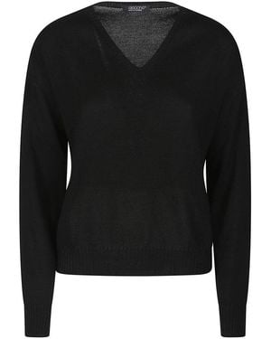 Aragona V-Neck Sweater - Black