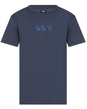 Tシャツ・カットソー FENDI Embroidered viscose blend shirt (FS1248AR6B F1O0X) Fendi Viscose Blend T-shirt | italist