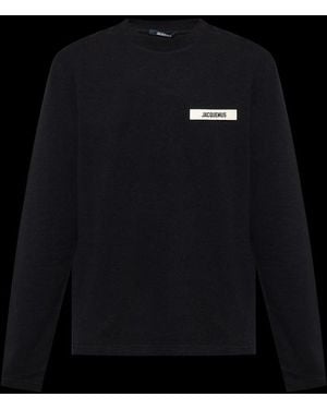 Jacquemus Le T-Shirt Gros Grain Crewneck T-Shirt - Black
