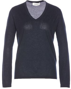 Lisa Yang V-Neck Jumper - Blue