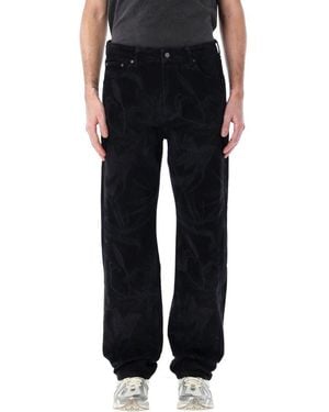 Daily Paper Floral Pattern Jeans - Black