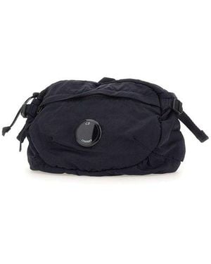 C.P. Company Lens-Detailed Zipped Padded Belt Bag - Blue