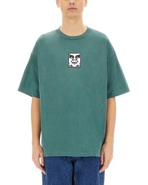 Obey Logo Patch T-Shirt - Green