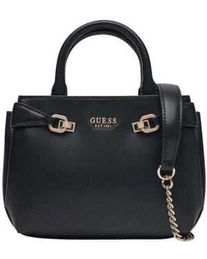 Guess Lorelei Logo Lettering Mini Handbag - Black