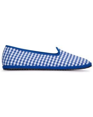 Vibi Venezia Checked Slip-on Loafers - Blue