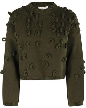 JW Anderson Cropped Loop Jumper - Green
