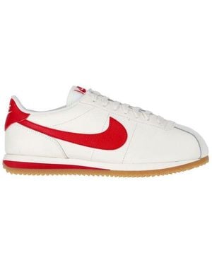 Nike Cortez 23 Logo Detailed Low-Top Sneakers - Red