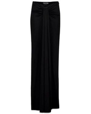 Tom Ford Pleated Maxi Skirt - Black
