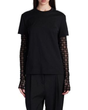 Givenchy Overlapped Tulle T-Shirt - Black