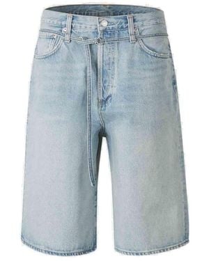 Agolde Emmi Oversized-Fit Shorts - Blue