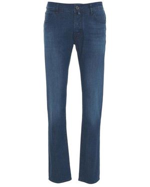 Jacob Cohen Logo-Patch Slim-Cut Jeans - Blue