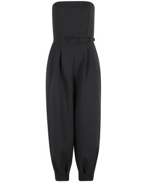 Max Mara Voghera Strapless Jumpsuit - Black