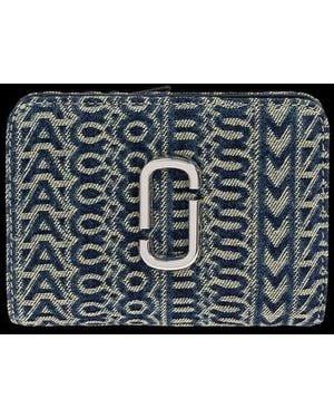 Marc Jacobs The Monogram Denim J Marc Mini Compact Wallet - Black