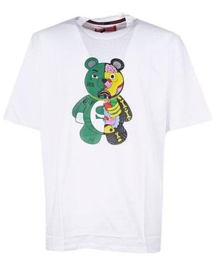 Sprayground Anatomy Bear Crewneck T-Shirt - White